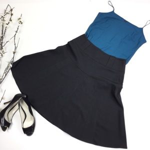 Black Aline Flare Skirt